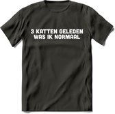 3 Katten Geleden - Katten T-Shirt Kleding Cadeau | Dames - Heren - Unisex | Kat / Dieren shirt | Grappig Verjaardag kado | Tshirt Met Print | - Donker Grijs - 3XL