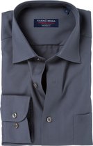 CASA MODA modern fit overhemd - antraciet grijs - Strijkvrij - Boordmaat: 39