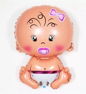 Baby roze speen folie ballon-babyshower-geboorte-