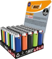 Bic aanstekers Maxi - 50 stuks aanstekers - 3.000 vlammen - mix color lighter