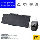 Elektrische Accu Noodpakket - EcoFlow Delta Mini Powerstation met zonnepaneel -110W Solar Panel - Prepper & Survival kit - Noodstroomvoeding - Outdoor Off-Grid overleven