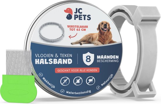 Vlooienband - Hond en Kat - Vlooien Hond - Alle Maten - Tekenband voor Hond - Diervriendelijk - Incl. Vlooienkam