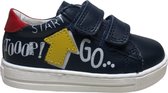 Falcotto Mt 20 velcro's gele pijl lederen sneakers Mervi navy