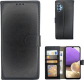 Samsung Galaxy A32 5G Hoesje Zwart - Portemonnee Book Case - Kaarthouder & Magneetsluiting - Zwart