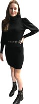 Pofmouw jurkje zwart musthaves by Elja one size draagbaar tot maat 42