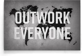 Walljar - Outwork Everyone (Map) - Muurdecoratie - Poster