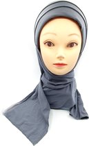 Mooie grijse Hoofddoek, hijab, hoofddeksel.