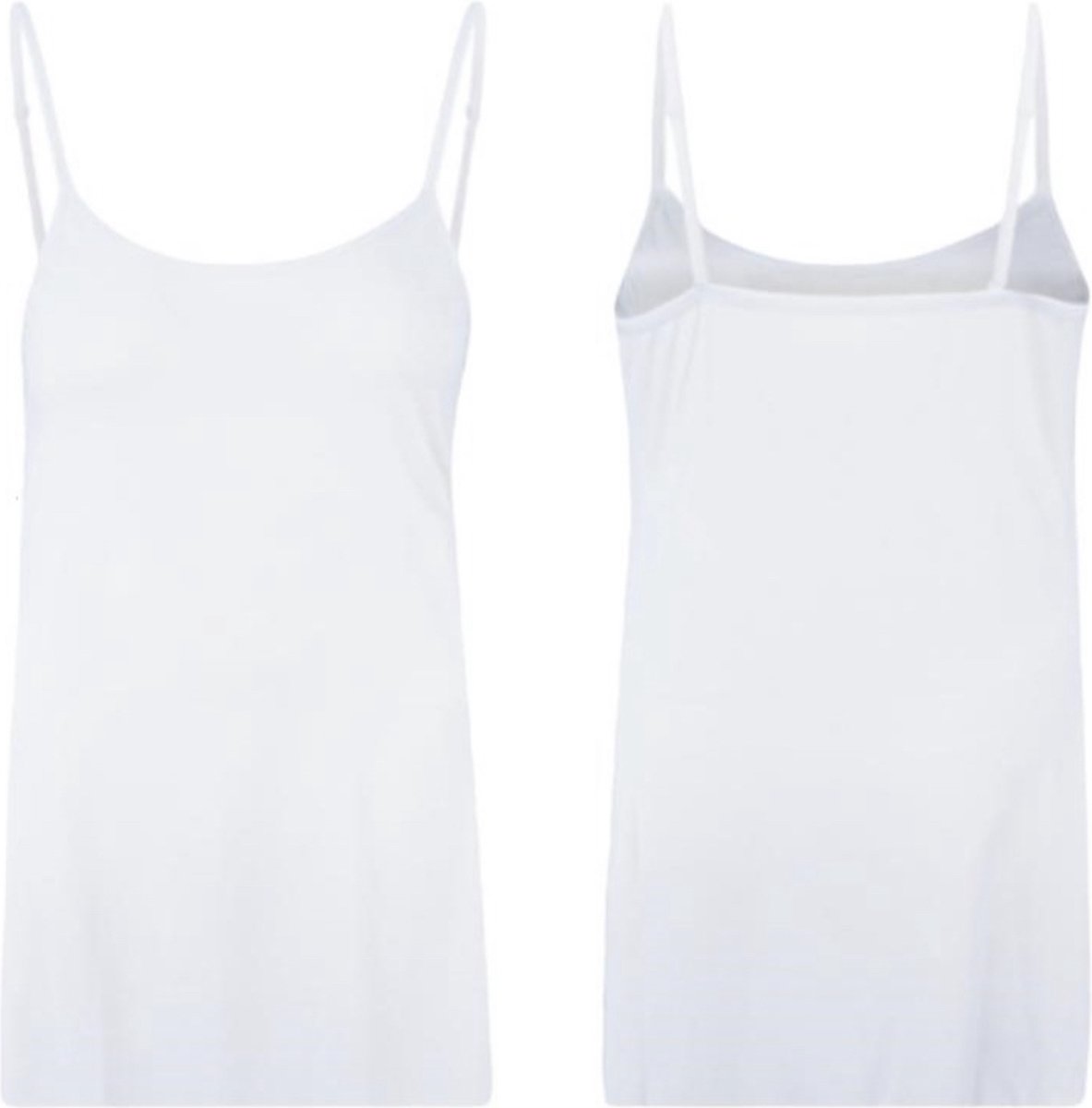 Dames Hemd - Top - Singlet - Onderhemd - Wit - Maat 2XL/3XL (711)