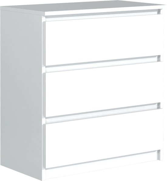 Pro-meubels - Commode - Norton - Wit - 70cm - 3 tiroirs - Commode
