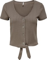 Only ONLBELLA SS KNOT TOP - Leafless Tree Brown