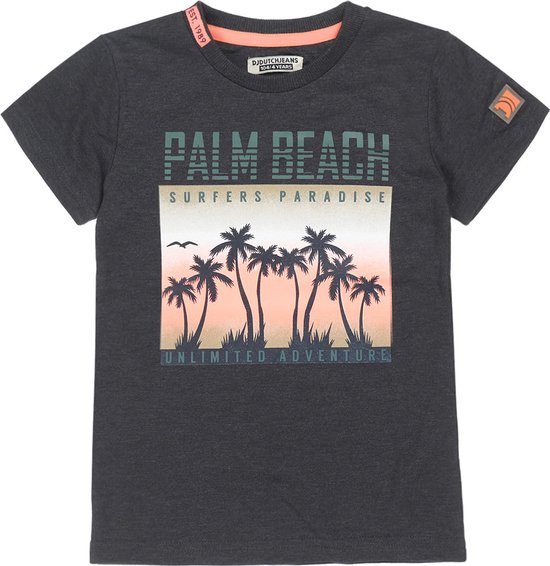 DJ Dutchjeans jongens t-shirt Palm Beach Antracite