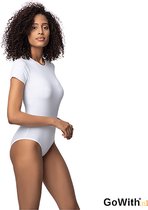 Bodysuit met halflange mouwen voor dames | Ondergoed voor dames | Kleur: wit | Maat: L