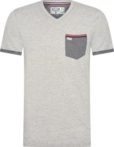 Mezaguz-Heren T-Shirt-Tellement-Grey-Korte Mouw-Maat S