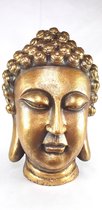 Oud Gouden Boeddha Hoofd 33x33x51cm