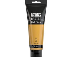 Liquitex 88700241 Basics Acrylverf Gold – 250 ml | Kunstenaars Acrylverf | Middelmatige Viscositeit | Metallic Effect voor Schilderen & Canvas