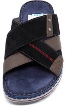 Rohde Heren Slipper - Brunello 5982-51 Marineblauw/Grijs - Maat 45