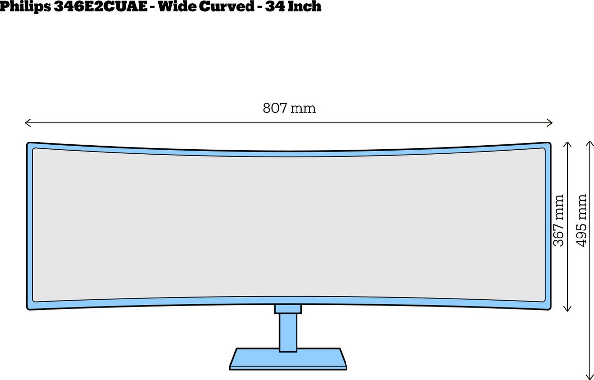 Philips E Line 346E2CUAE/00 écran plat de PC 86,4 cm (34") 3440 x 1440  pixels Wide... | bol