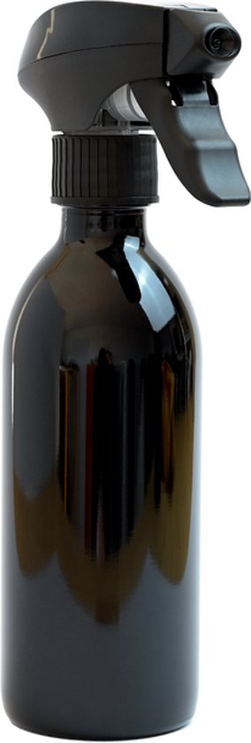 Groeikruid® Plantenspuit | 250 ml violet glas | met zwarte spraykop | plantensproeier | spray bottle | waterspuit | waterverstuiver