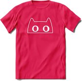 Aandacht! - Katten T-Shirt Kleding Cadeau | Dames - Heren - Unisex | Kat / Dieren shirt | Grappig Verjaardag kado | Tshirt Met Print | - Roze - XL