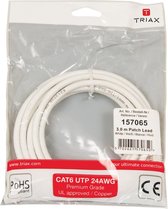 Triax CAT6 Patchkabel 3 Mtr Wit