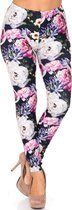 USA Fashion - Creamy Soft Legging - Floral Garden Bouquet - Plus Size