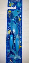 kinder tandenborstel dolfijn licht blauw 2 stuks vanaf 3 jaar - kindertandenborstel - dolfijn tandenborstel