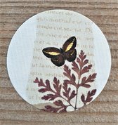 Vlinder Stickers - 24 stuks - Ephemera Butterfly - Sluitsticker - Sticker - Cadeauversiering - Bulletjournal - Scrapbooking  Dia. 4 cm.