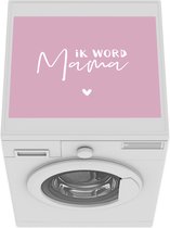 Wasmachine beschermer mat - Ik word mama - Zwangerschap aankondiging - Roze - Breedte 55 cm x hoogte 45 cm