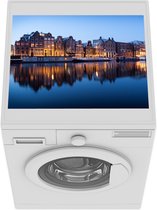 Wasmachine beschermer mat - Amsterdam - Zonsondergang - Reflectie - Breedte 55 cm x hoogte 45 cm