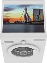 Wasmachine beschermer mat - Rotterdam - Erasmus - Zonsondergang - Breedte 55 cm x hoogte 45 cm