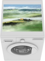 Wasmachine beschermer mat - Berg - Mist - Landschap - Toscane - Breedte 55 cm x hoogte 45 cm