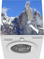 Wasmachine beschermer mat - De Cerro Fitzroy besneeuwd in de winter - Breedte 60 cm x hoogte 60 cm