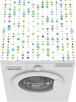 Wasmachine beschermer mat - Stippen - Design - Wit - Breedte 60 cm x hoogte 60 cm