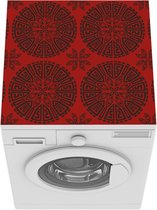 Wasmachine beschermer mat - Chinees - Patronen - Rood - Breedte 60 cm x hoogte 60 cm