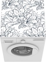 Wasmachine beschermer mat - Bloemen - Patroon - Lijn - Breedte 60 cm x hoogte 60 cm