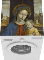 Wasmachine beschermer mat - The virgin and the child - Ambrogio Bergognone - Breedte 60 cm x hoogte 60 cm