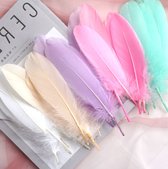 50 stuks veren pastel kleuren 15-20 cm