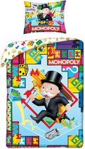 KD® - Monopoly - Dekbedovertrek - Eenpersoons - 140 x 200 cm - Katoen