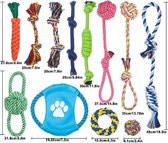 Barki Honden Speeltjes - Honden Speelgoed - Speeltouw - Trektouw - 100% Katoen - 12 Stuks