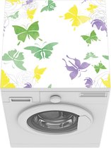 Wasmachine beschermer mat - Vlinder - Kunst - Waterverf - Breedte 60 cm x hoogte 60 cm