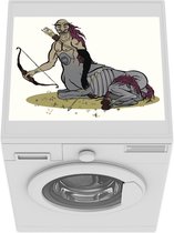 Wasmachine beschermer mat - Een animatie illustratie van een centaur - Breedte 55 cm x hoogte 45 cm