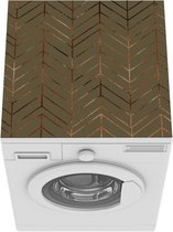 Wasmachine beschermer - Wasmachine mat - Patronen - Luxe - Brons - Groen - 60x60 cm - Droger beschermer