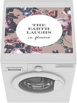 Wasmachine beschermer mat - Bloemen - Quotes - Aarde - Breedte 55 cm x hoogte 45 cm