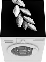 Wasmachine beschermer - Wasmachine mat - Bladeren - Zwart - Wit - 60x60 cm - Droger beschermer