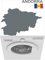 Wasmachine beschermer mat - Andorra met de vlag - Breedte 60 cm x hoogte 60 cm