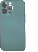 Apple iphone 13PRO Hoesje Back Cover met camera bescherming Donker Groen 1x Gratis Glass Screenprotecto