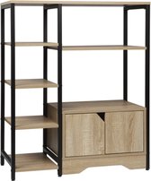 Friick Opberg Kast ook Geschikt als Boekenkast - Vakkenkast - Opbergplek - Industrieel - 80x35x97 cm - Licht Bruin