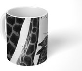 Mok - giraffe in zwart-wit - 350 ML - Beker - Uitdeelcadeautjes