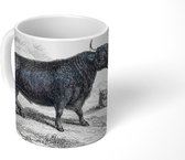 Mok - Schotse hooglander - Vintage - tekening - 350 ML - Beker - Uitdeelcadeautjes