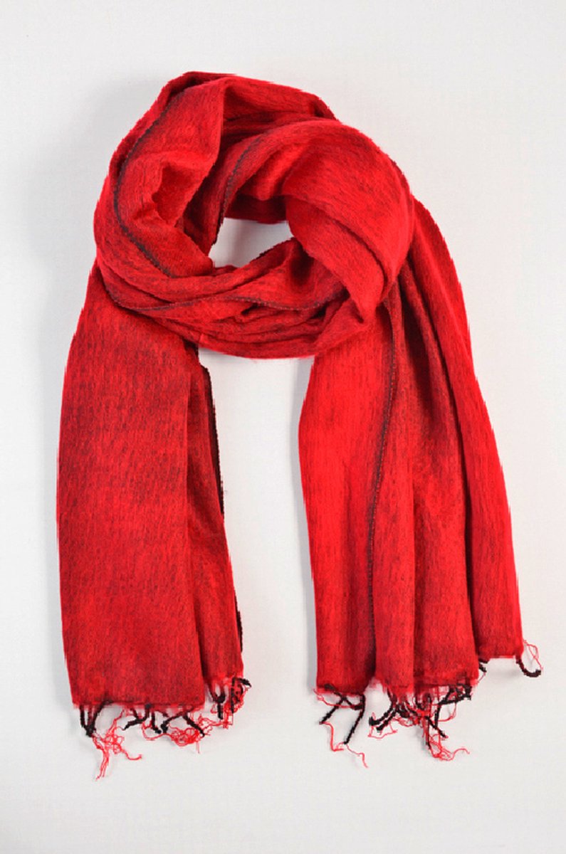 Nepal sjaal en omslagdoek Rood